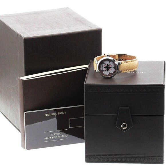LOUIS VUITTON Tambour Q12MGE 8P diamond Quartz Ladies Watch main image 12